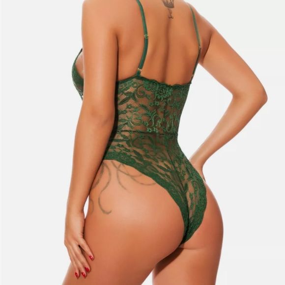 Women Teddy One Piece Lace Babydoll Bodysuit Sleep - Picture 2 of 2